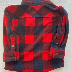Toddler boys warm button down fleece